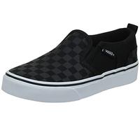 Vans Asher, Jungen Sneaker, Schwarz ((Checker) Black/Black 01x)