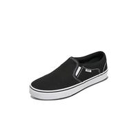 Vans Asher Unisex Sneaker, Canvas Black White, 48 EU