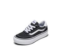 Vans Damen Brooklyn Ls Platform Sneaker, Veloursleder-Leinwand schwarz weiß, 36.5 EU