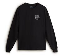 Vans - T-Shirt aus Baumwolle mit langen ärmeln / langarm / langärmlig - Cafe Vans LS Tee Black für Herren aus Baumwolle - Größe L - schwarz schwarz L