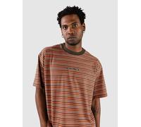 Vans Cameron Stripe Knit T-Shirt obsidian fern / lgtbronze Herren Gr. M