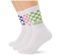 VANS Classic Check Crew Socken weiß rosa blau (3er-Pack) - S