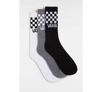 Vans - Classic Check Crew Rox Checkerboard Pack Of 3 Black/White - Socken - Schwarz - M - 67% Baumwolle, 21% Polyamide, 6% Polyester, 6% Elastane Schwarz M