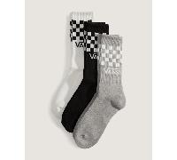 Vans Socken Classic Check Crew Grau/Schwarz/Weiß – 3 Paar, Gr. M
