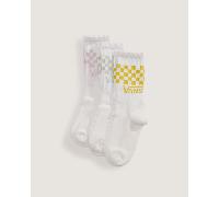 Vans - Classic Check Crew Socken (3 Paar), Weiß, Größe: XXS (27-30.5 )
