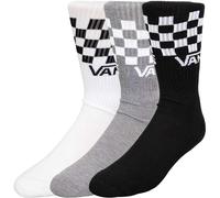 Vans Classic Check Crew Socken 3er Pack (DE/NL/SE/PL, Numerisch, 39, 42, Regular, Regular, black/white/grey)