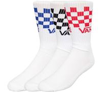Vans Classic Check Crew Socken 3er Pack (DE/NL/SE/PL, Numerisch, 43, 47, Regular, Regular, white/multi)