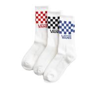 Vans Classic Check Crew Socken weiß/blau/rot (3er-Pack) - L