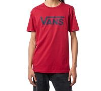 Vans Classic Drop V SS Crew Tee-B, Cardinal und Navy, L