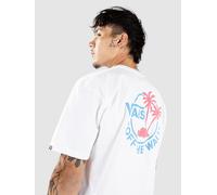 Vans Classic Mini Dual Palm T-Shirt white / malibu blue Herren Gr. M