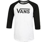 Vans Classic Raglan Longsleeve Herren (DE/NL/SE/PL, Alphanumerisch, M, Regular, Regular, White/Black)