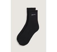 Vans - Classic Script Half Crew Black - Socken - Schwarz - S - 67% Baumwolle, 27% Polyester, 3% Polyamide, 3% Elastane Schwarz S