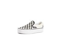 Vans Classic Slip-on Platform, Damen Slip On Sneaker, Schwarz (Black and White Checker/White Bww), 42.5 EU