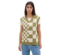 Vans Courtyard Checker Sweater Vest Green Olive Größe: XXL | Strickpullover Outlet | Damen | Grün
