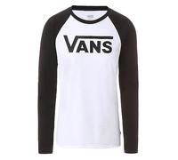Vans Damen Flying V Ls Raglan Langarmshirt, Mehrfarbig (White-Black Yb), 34 (Herstellergröße: Small)