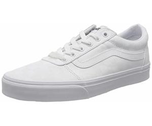 Vans Damen Ward Canvas Sneaker, Weiß ((Checkerboard) white/white W51), 36 EU