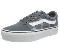 Vans Damen Ward Platform Sneaker, Plaid Block Dark Slate, 39 EU