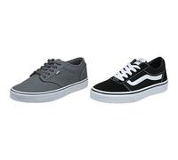 Vans Herren Atwood Sneaker, (Canvas) Pewter/White, 45 EU Filmore Schwarz ((Suede Canvas) Black/Pewter T2J), 44