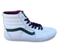 Vans Herren Sneakers Schuhe Sk8-Hi Beige Weiß Varsity White Leder (Beige Weiß, EU Schuhgrößensystem, Erwachsene, Herren, Numerisch, M, 45)