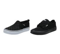 Vans Jungen Atwood Canvas Sneaker, Schwarz, 39 EU Unisex Kinder Asher Slip On Schwarz (Checker/Black/Black),