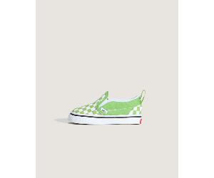 Vans - Kleinkinder Classic Slip-On V Checkerboard Schuhe (1-4 Jahre), Grün, Größe: 19