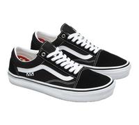 Vans Old Skool Skate Skateboardschuhe Extra Strapazierfähig und herausnehmbare stoßdämpfende Einlegesohle, Schwarz/Weiß, 44.5 EU