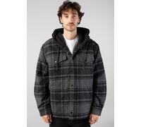 Vans Jacke Piedmont Hooded Plaid Shacket – Flanell 100% Baumwolle – Schwarz – Herren M