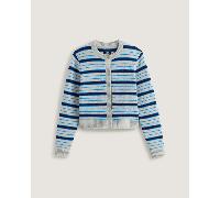 Vans - Premium Dolly Stripe Cardigan-Sweatshirt, Damen, Grau, Größe: S