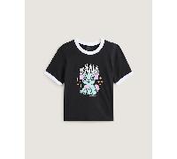 Vans - Puppy Ringer T-Shirt, Damen, Schwarz, Größe: XXS