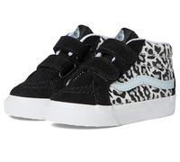 Vans Sk8-mid Reissue V Unisex-Sneaker für Kleinkinder, Leopard, Glitzer, Pastellblau, 11.7 cm