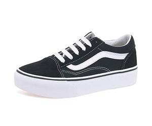 Vans Sneaker Low Schwarz Madchen Sportschuhe Laufschuhe Turnschuhe Hausschuhe Schnursenkel Plateausohle Uy Old Skool Platform Canvas