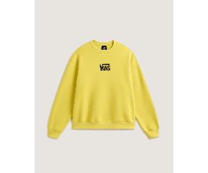 Vans - Stretch-Sweatshirt mit Rundhalsausschnitt und Logo, Herren, Gelb, Größe: XL