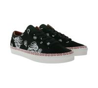 VANS Style 36 Damen Echtleder-Sneaker modische Low-Top Schuhe mit Rabbit-Print VN0A54F6BM81 Schwarz/Weiß 35