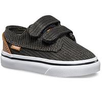 Vans Unisex Baby Brigata V Krabbelschuhe, Schwarz (Washed Herringbone/Jet Black)