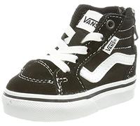 Vans Unisex Kinder Filmore Hi Zip Sneaker, Suede Canvas Black White, 24.5 EU