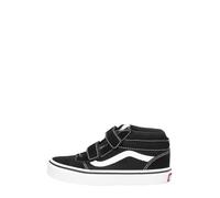 Vans Unisex Kinder Ward Mid V Sneaker, Veloursleder-Leinwand schwarz weiß, 21.5 EU