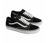 Vans Unisex Old Skool Classic Suede/Canvas Sneakers, Black White, 38 EU