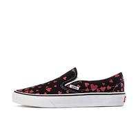 Vans Classic Slip-On Valentines Hearts Black Racing Red 36.5