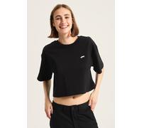 Vans - W Salton Relax Crop Black - T-Shirt - Schwarz - L - 100% Baumwolle Schwarz L