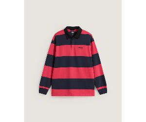 Vans - Ward Stripe Rugby Knit Polo, Herren, Rot, Größe: L