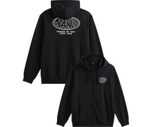 Vans - Warmer Pullover mit Reißverschluss - Herren - World Tour Loose Fullz Zip - World Tour Loose Full Zip Black für Herren aus Baumwolle schwarz L