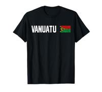 Vanuatu Nationalflagge Retro Distressed Patriotische Grafik T-Shirt