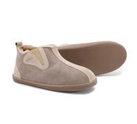 Vanuba Columbia Handmade Herrenhausschuhe, Naturleder, 100% Schafwolle, Warme und Bequeme Hausschuhe 41 EU Leder + Harz Beige/Beige