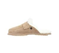 Vanuba - Damen Hausschuhe Abby 42 EU, Lammfell Pantoletten, Leder Badelatschen, Wolle, Bequeme Lammfell-Hausschuhe, Handgemacht - Beige/Weiss
