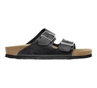 Vanuba Damen Pantoletten aus echtem Leder mit Kork-Fußbett - passt sich der Fußform an, atmungsaktive Hausschuhe Damen, leichte Sommerschuhe