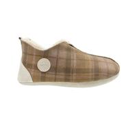 Vanuba Handgemacht Lammfell Hausschuhe Damen Winter Oxford Tartan Warme Hausschuhe Geschlossen - Pantoffeln Damen - Hüttenschuhe 41 Braun