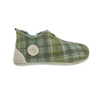 Vanuba Handgemacht Lammfell Hausschuhe Damen Winter Oxford Tartan Warme Hausschuhe Geschlossen - Pantoffeln Damen - Hüttenschuhe 40 Grün