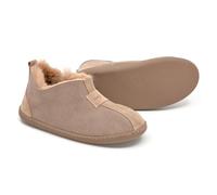 Vanuba Kalahari Handmade Damen Hausschuhe, Naturleder, 100% Schafwolle, Warme und Bequeme Hausschuhe, Leder + Harz Beige/Beige, 39 EU