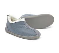 Vanuba Kalahari Handmade Damen Hausschuhe, Naturleder, 100% Schafwolle, Warme und Bequeme Hausschuhe, Leder + Harz Grau/Weiß, 41 EU