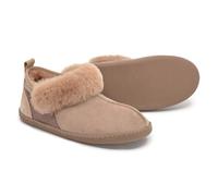 Vanuba Karayaka Handmade Damen Hausschuhe, Naturleder, 100% Schafwolle, Warme und Bequeme Hausschuhe,Leder + Harz Beige/Beige,42 EU